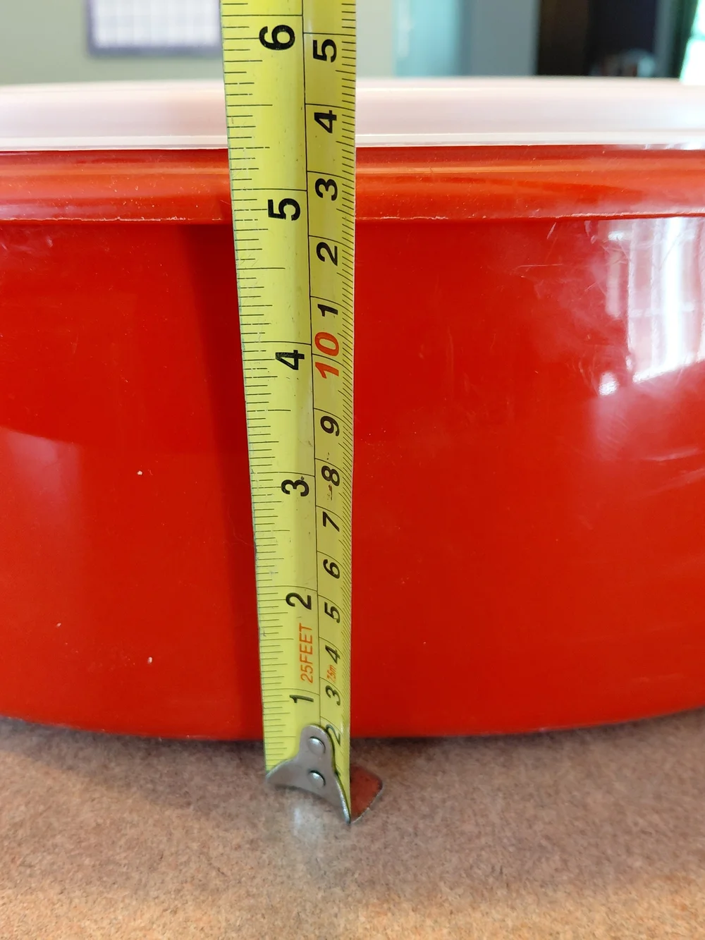 Vtg Tupperware Roast/Ham Keeper~Orange With Lid & Holder ~3 Pcc